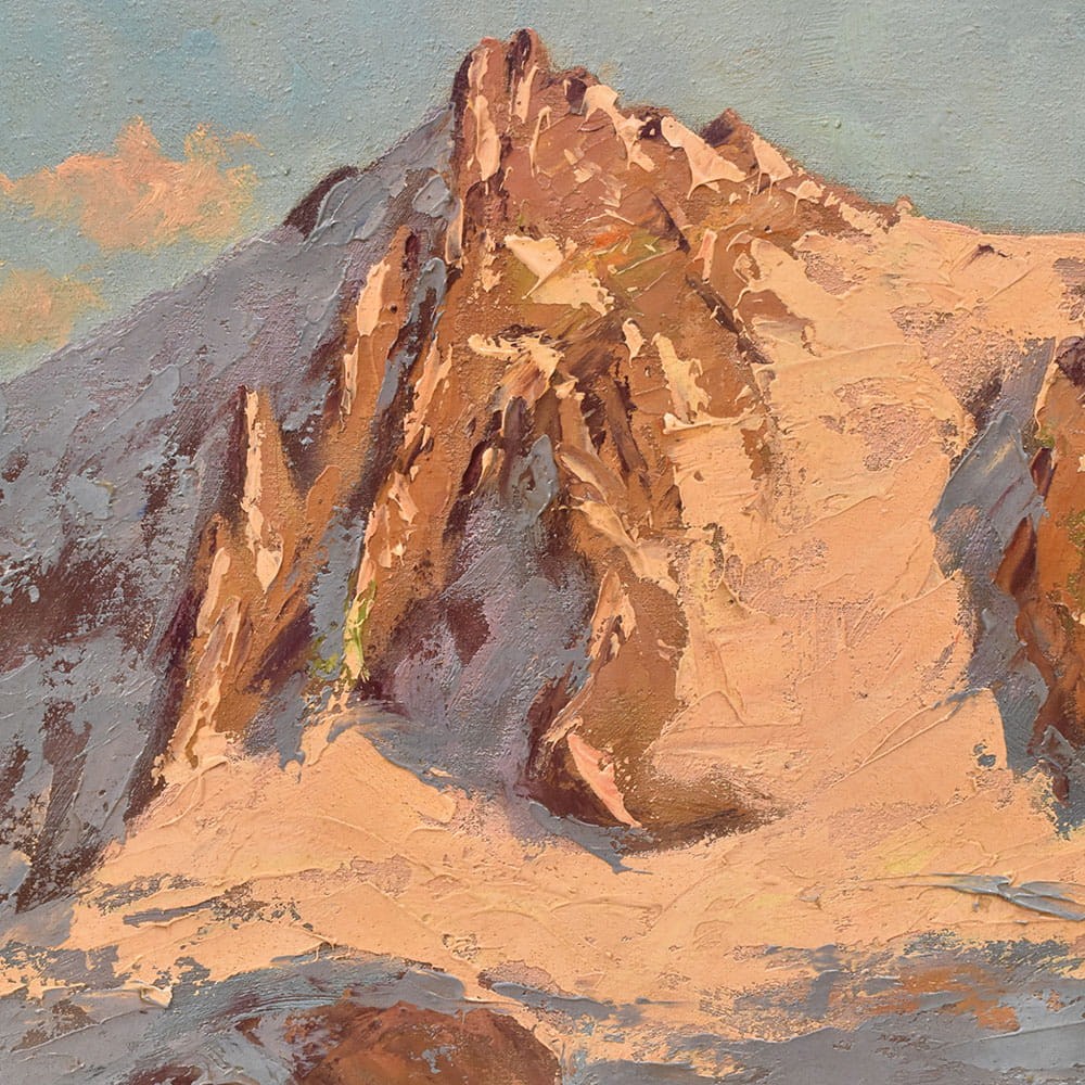 QP766 1a antique mountain landscape painting scenery snow.jpg